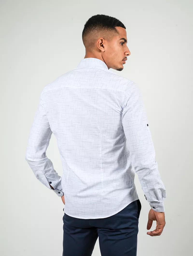 Chemise slim, manches longues